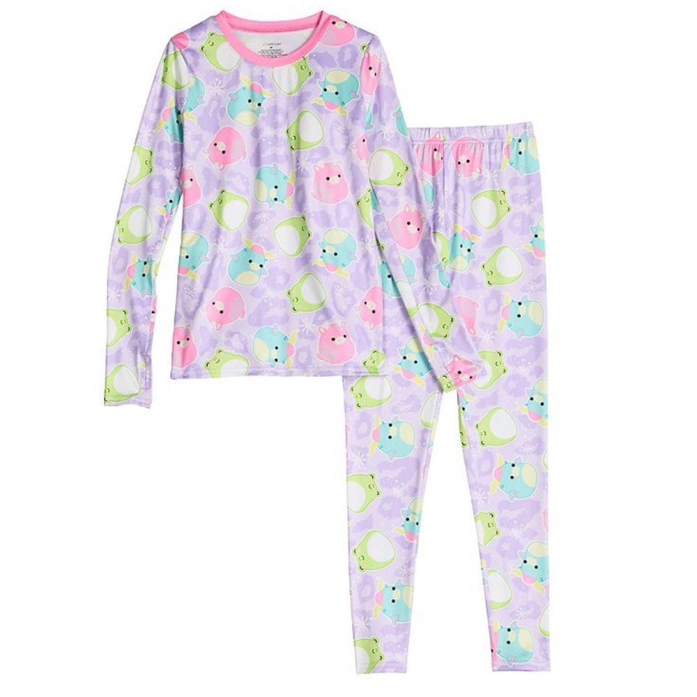 Cuddl Duds Squishmallows Base Layer Set 2pc Stretch Poly NEW Small 6/6X